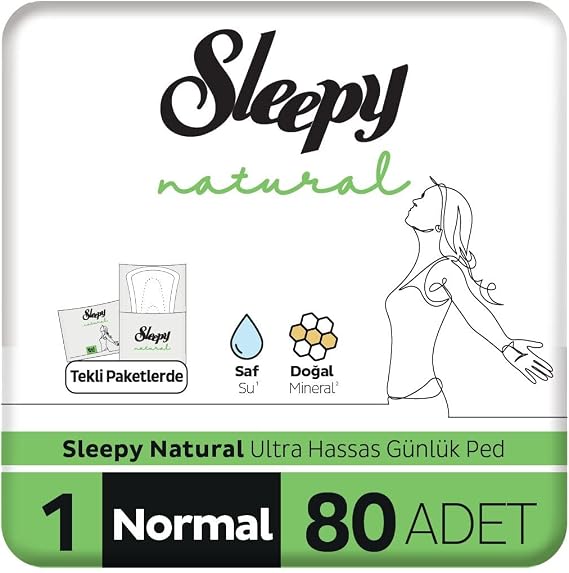 Sleepy Natural Ultra Hassas Günlük Ped Normal 80 Adet Ped