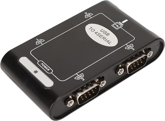 USB to Serial Hub RS232 Adapter 4 Port USB to RS232 Converter for Routers with Wide Compatibility Compact Design