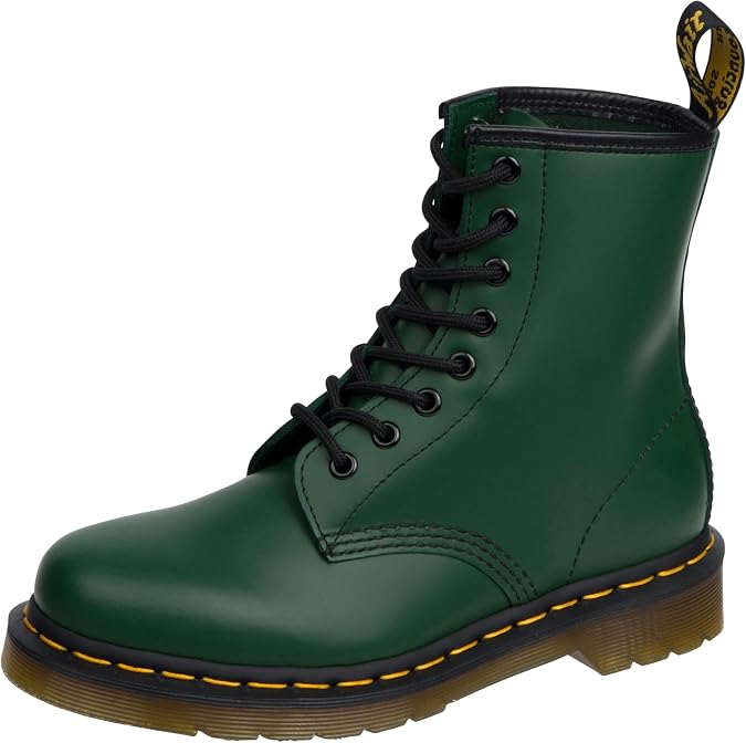 Dr. Martens, Women's Maple Zip Steel Toe Industrial Boot, Green, 17 Women/16 Men