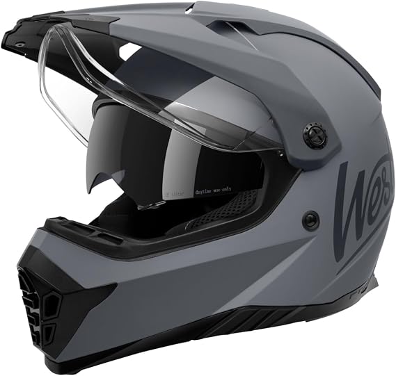 Westt Adults Motocross Helmet - ATV Dirt Bike Helmets DOT Approved - Motorcycle Helmets for Women Men Dual Visor Snowmobile Full Face Helmet