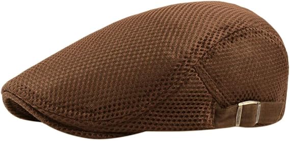 Men's Straw Newsboy Caps Mesh Summer Spring Newsboy Hat for Men Vintage Women Breathable Beret Cabbie Ivy Caps