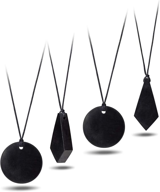 Heka Naturals Shungite Crystal Necklace Pendant Set Crystal Chakra Necklace - Trendy Spiritual Jewellery for Men & Women - Natural Gemstones for Balance and Protection