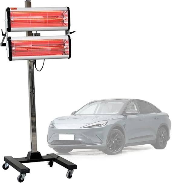 Infrared Paint Curing Lamp, Short Wave Infrared Paint Dryer, with Timer for Car Paint Spray Booth, Car Curing Light Heating Lights,220V