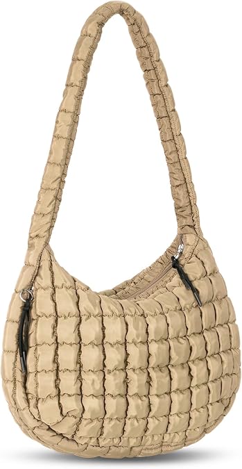 Puffer Tote Bag Quilted Carryall Bag Crossbody Bag Puffy Shoulder Bag for Women Lightweight Hobo Bags