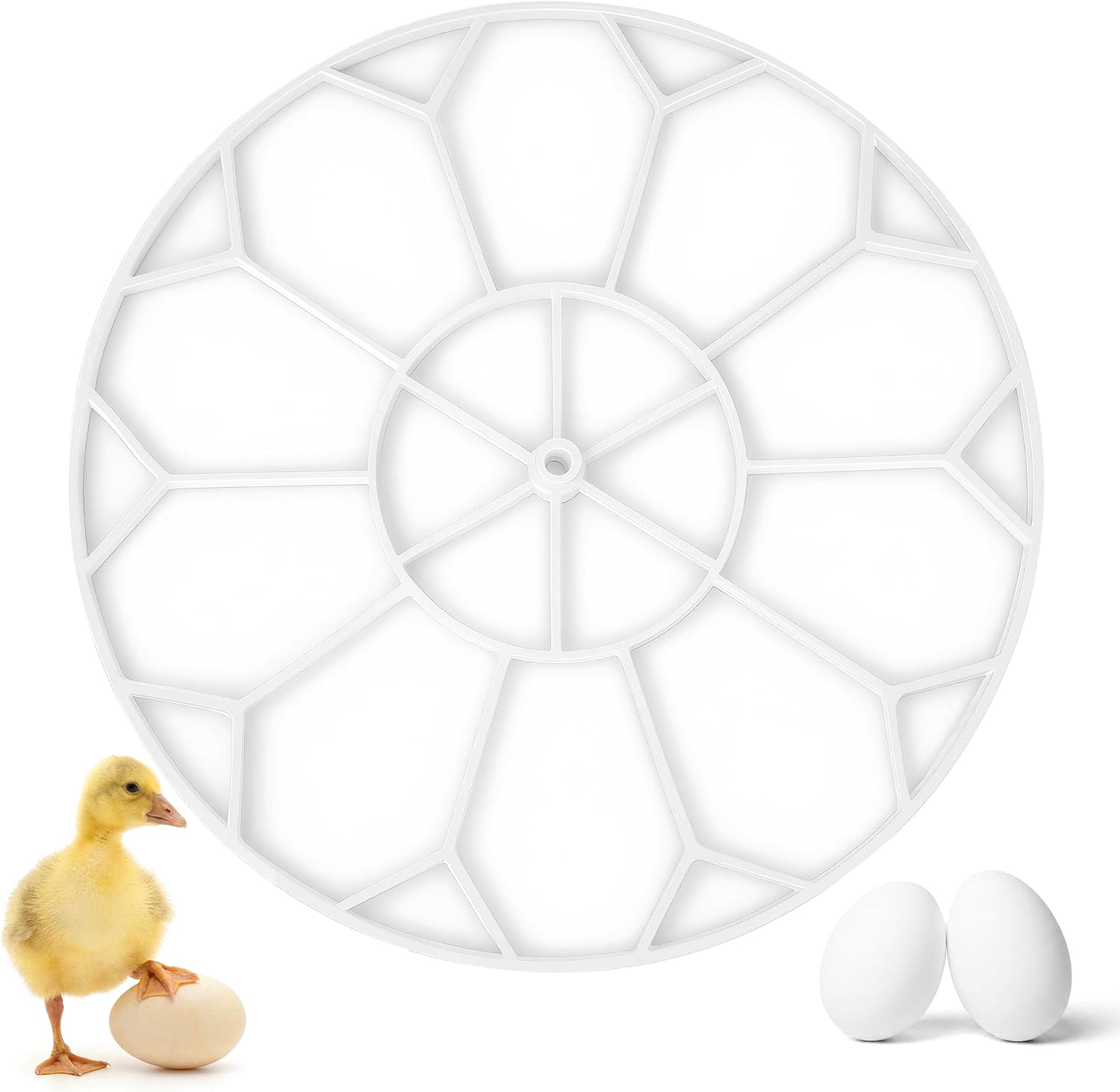 10 Egg Capacity Jumbo Goose Heavy Breeds Tray Compatible with Nurture Right 360 Incubator Turner, White（JGT360）