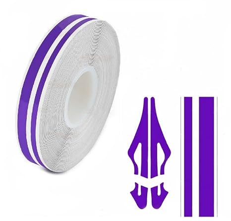 1/8" Vinyl Pin Stripe Tape, 32 ft Self-Adhesive Accent Trim, Purple