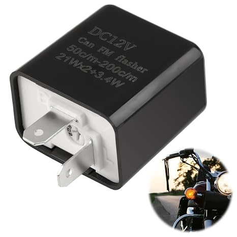 LED Indicator Relay for LED Indicator Motorcycle E Testing. SRLWMYI Locking Diode 12 V for Indicator Motorcycle Electronic LED Indicator with Adjustable Gear Black Flame Retardant Housing