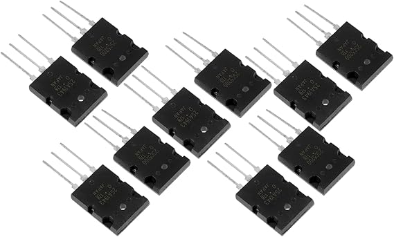 Fafeicy 5 Pair 2SA1943/2SC5200 Audio Transistors High Power Matched Power Transistor