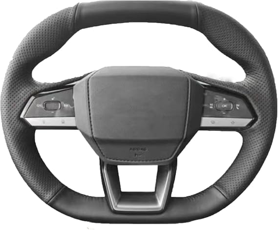 Fit for Changan CS55 Plus 2022 2023 2024, Hand Sewn Steering Wheel Cover, Anti-Scratch Steering Wheel Covers, Steering Wheel Protect