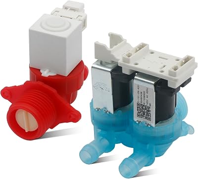 W11688995 & W11688994 Washer Cold And Hot Water Inlet Valve Set for Whirlpool Maytag Amana Washer Replaces W11486360 W11486361 Washing machine parts12 NPT Threaded