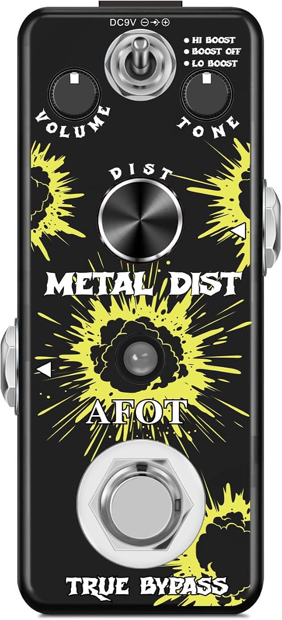Vintage Distortion Pedal, Metal Distortion Pedal 3 Working Modes, Warm Smooth Wide Range of Vintage Distortion Sound, Mini Effect Pedal True Bypass