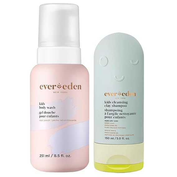 Evereden After Swim & Sports Kids Shampoo: With Cleansing Clay and Body Wash set | Made With Clean and Non-toxic Ingredients | Gentle Skin Care for Kids