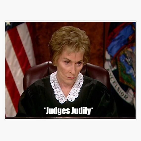 Judges Judily Sticker Vinyl Bumper Sticker Decal Waterproof 5"