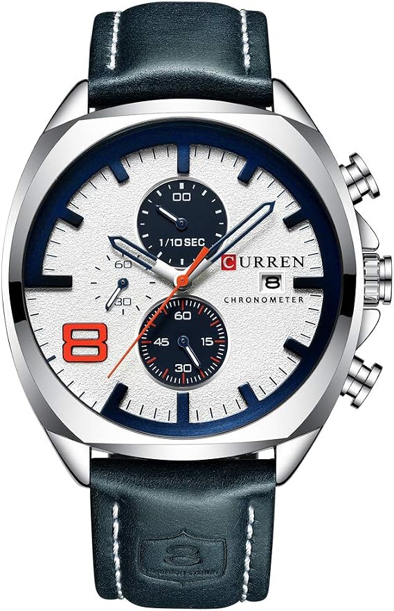 CURREN Watch Men Waterproof Chronograph Sport Military Male Clock Leather Man Wristwatch Relogio Masculino