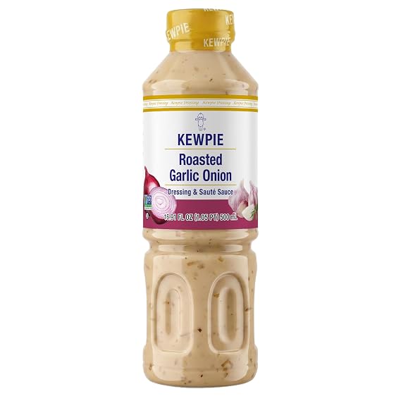 Kewpie Roasted Garlic Onion Dressing Saute Sauce, Savory Umami, 16.9 fl oz