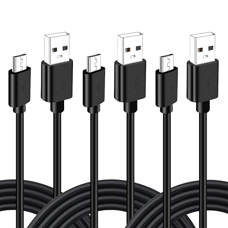 SIOCEN 3Pack 10FT PS4 Charger Cord for Xbox One Controller,PS4 Charging Cable,Micro USB Cable for Xbox One S/X Slim Elite Controller,PlayStation 4 Games,Dualshock 4 Controller Data Sync Cord