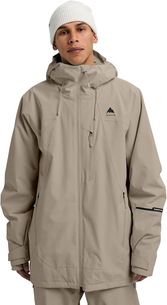 Burton Mens Reserve 2-Layer Shell Jacket Waterproof Winter Snowboard Jacket for Layering with Hood & Tech Pockets