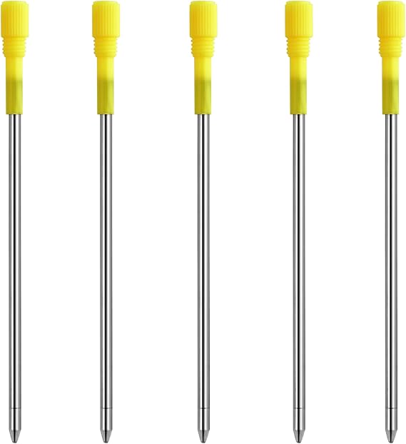 DunBong 5-Pack D1 0.7mm Metal Ballpoint Refills, Medium Point - Black