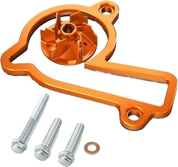 Motorcycle Water Pump Assembly Fit For EXC250F EXCF 350 SXF 250 Fit For SX-F 350 XCF 250 350 2023-2024 Water Pump Cooler Impeller Spacer(Orange)