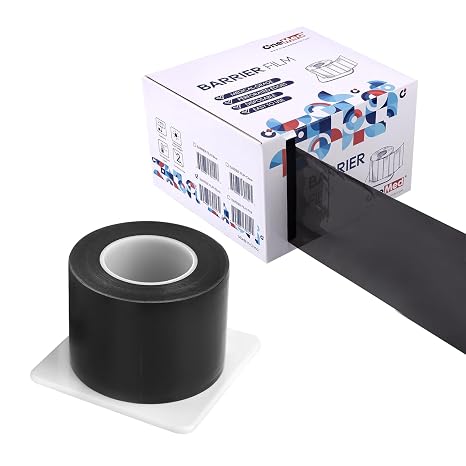 1200 Sheets Black Dental Barrier Film Roll with Dispenser Box 4" x 6" Disposable Barrier Tape for Dental Clinic Tattoo Beauty Salon 1200 Sheets/Roll 1 Roll