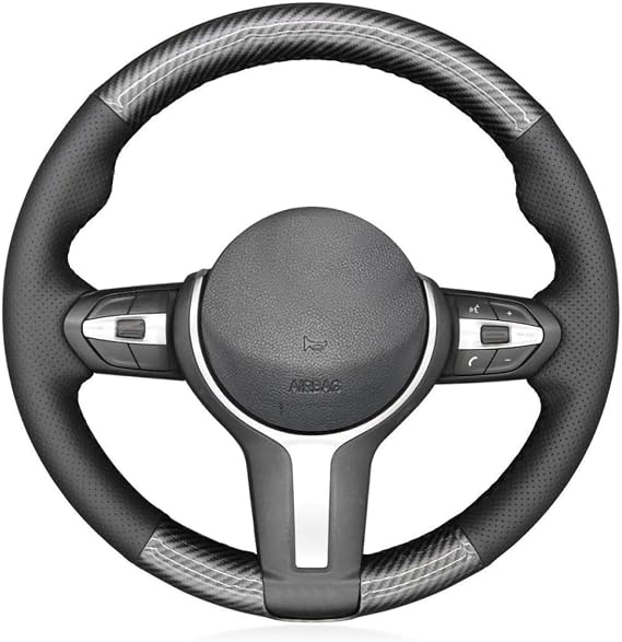 Loncky Black Suede Car Custom Fit OEM Steering Wheel Cover for BMW 228i 230i 320i 328i 330i 335i 340i 428i 430i 435i 440i 525i 535i 550i 640i 650i Accessories