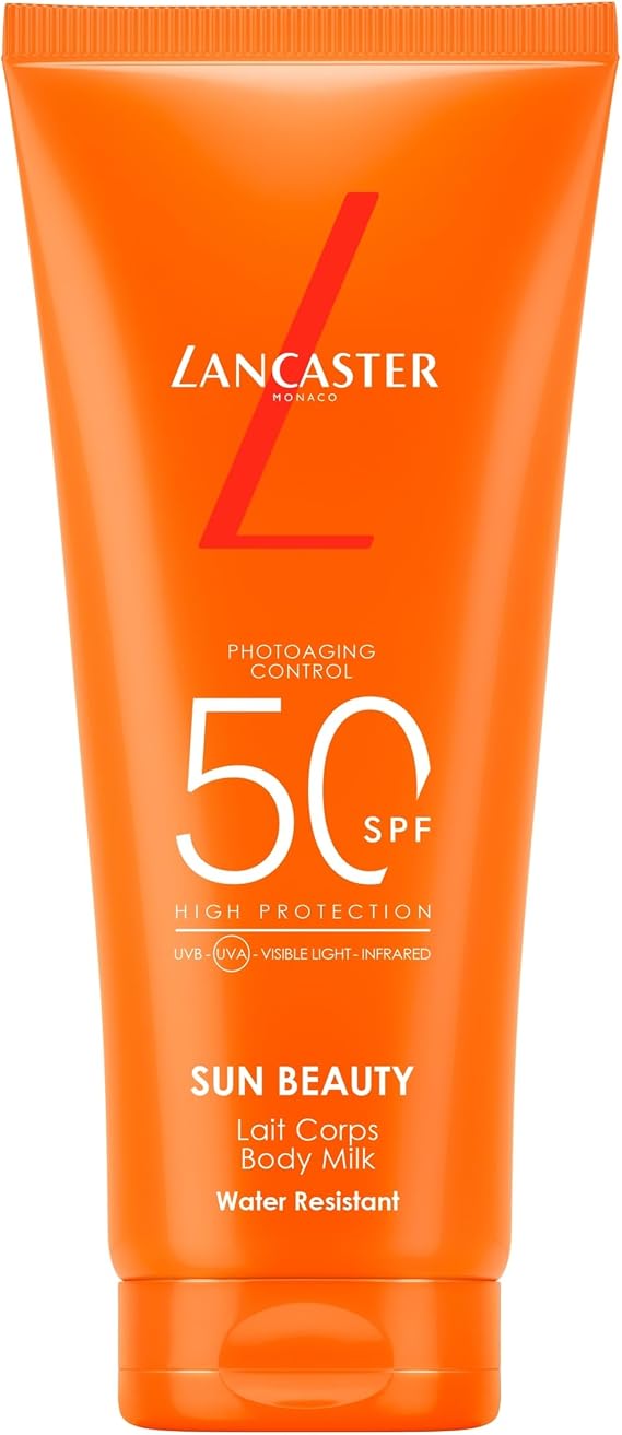 Lancaster Sun Beauty Body Milk SPF50 100ml, Photoaging Control, Broad Spectrum Sun Protection, Lightweight Texture & Non-Greasy, Water Resistant Formula, Suitable for All Skin Types, Vegan