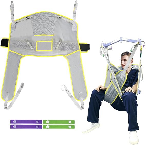 EZ Assistive Patient Lift Sling, Universal Hygiene Mesh Lift Sling for Toileting, Lift Sling for Elderly, 500lbs(230kgs)
