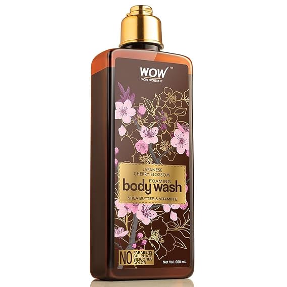 WOW Japanese Cherry Blossom Body Wash - With Aloe Vera To Soothe Dry Skin For Men, Women & Teen - Moisturizing Cleanse To Exfoliate & Hydrate Rough Skin - Sulfate, Silicone, Paraben Free - 250ml