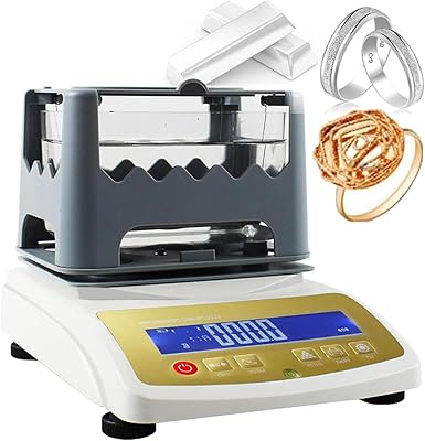 Gold Purity Tester Electronic Density Testing Equipment Gold Density Analyze Machine Density Meter for Precious Metals Weighing Precision 0.01g,1200K