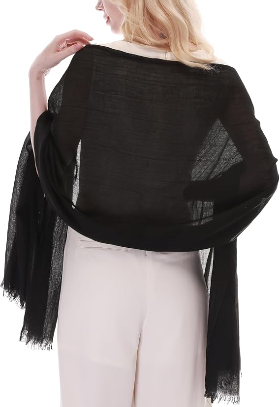 RIIQIICHY Scarf for Women Lightweight Solid Color Long Fashion Gauze Scarves Shawl Wrap