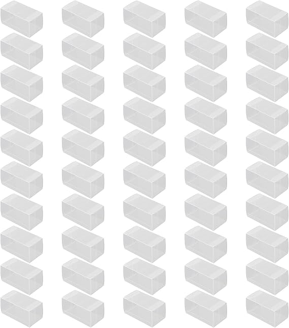 PVC Protector Display Box Case for 1:64 Scale Diecast Cars Compatible with Wheels, Tomica Premium and Limited Vintage, Transparent, 41x43x82mm, 20/25/50 Pack(50pcs)