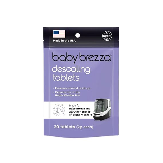 Baby Brezza Descaling Tablets for All Brands of Baby Bottle Washer Machines | Remove Buildup + Extend the Life of Your Baby Bottle Washer Appliance