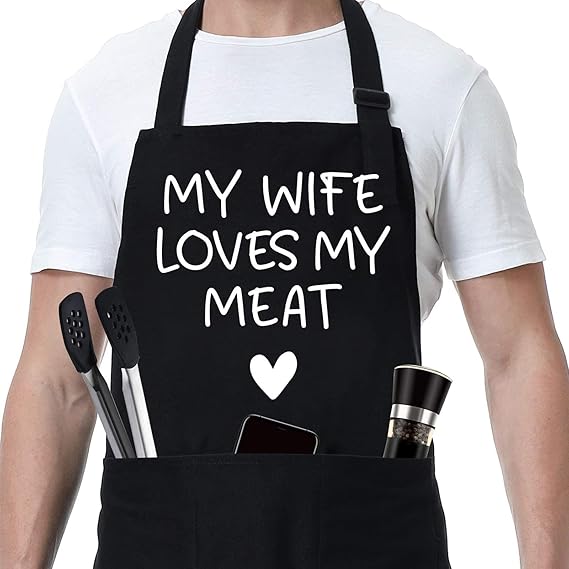 Fairy's Gift Funny Husband Apron, Men's Anniversary, Birthday Gifts for Him
