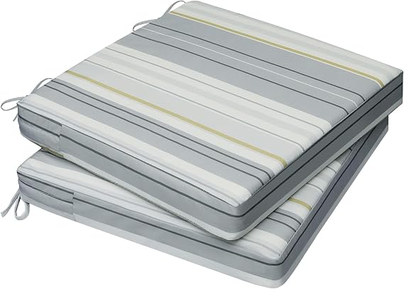 AAAAAcessories Outdoor Chair Cushions, 17 x 16 x 2 inches, Set of 2