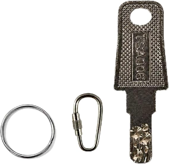 TSA006 Replacement Key for Luggage Locks, Compatible with Rimowa Suitcase, Master Key for Travel & Customs (Silver,1PCS)
