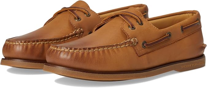Sperry Men's Gold Authentic Original 2 Eye Boat Shoe, Light Brown, 12 Wide