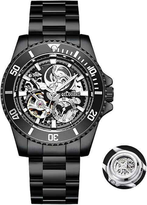 Mens Watches Fully Automatic Mechanical Wristwatch Hollow Fashion Waterproof Business Man Watch WaterGhost Series Tourbillon