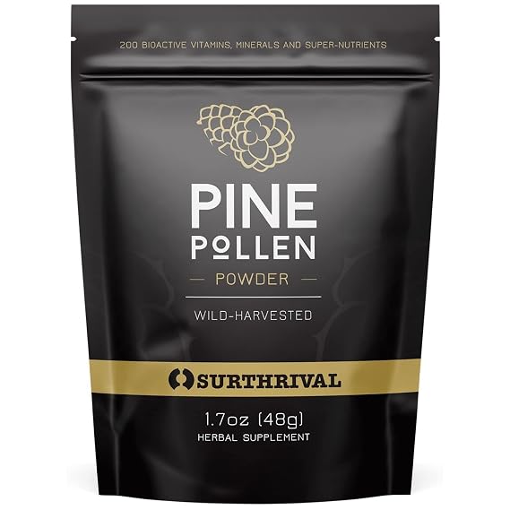Surthrival: Pine Pollen Powder (48g), Wild Harvested, Energy & Endurance Restoration