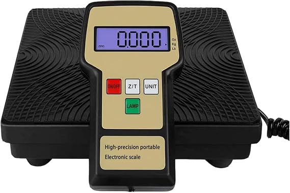 220LB High Accuracy Electronic Digital Refrigerant Charging Weight Scale with Case, A/C HAVC Refrigerant Charging Scale for Freon Refrigerant Recovery Tank