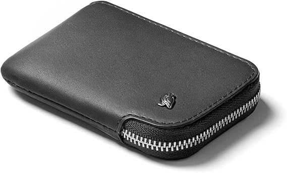 Bellroy Card Pocket (Small Leather Zipper Card Holder Wallet, Holds 4-15 Cards, Coin Pouch, Folded Note Storage)