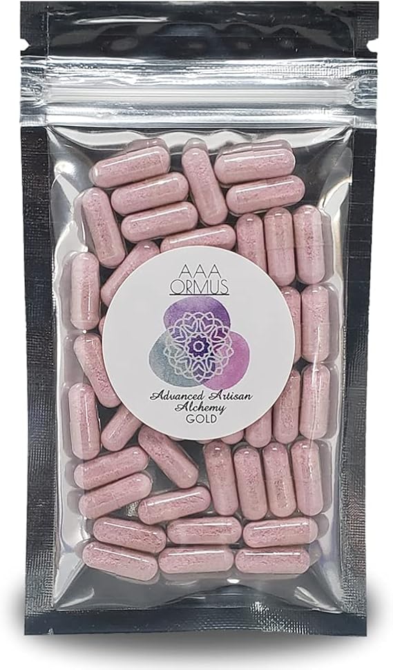 ORMUS Gold - Colloidal Gold Capsules Vegan - Monoatomic Gold Ormus - The Philosopher's Stone - 45 Count Bag