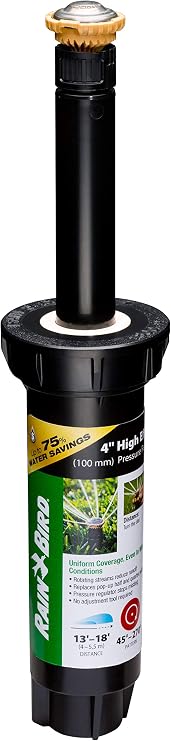Rain Bird 12SAPROPR HE Pro Rotary Sprinkler, Adj 45-270, 13-18 Feet, 4"