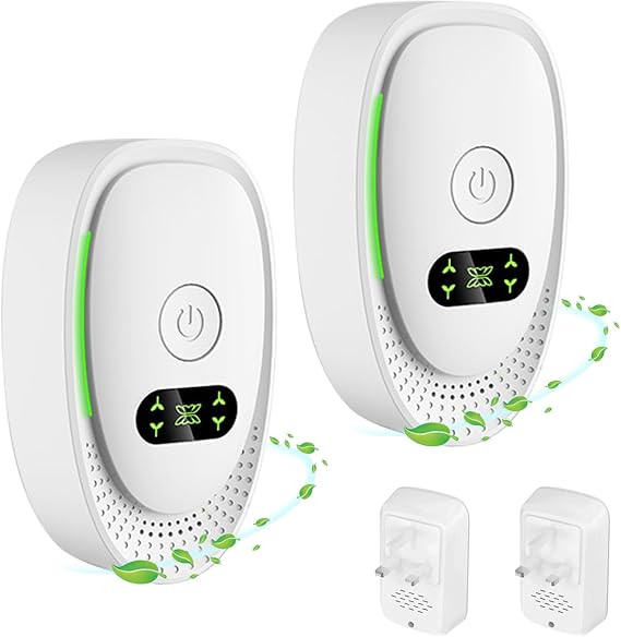 Air Purifier Plug In Air Ionizers, Negative Ion Technology Air Purifier, for Bedroom Smokers, 2-Pack Plug-In, Portable Mini Ioniser for Home, Quiet Odour Remover for Pets, Toilets, Offices, Rooms