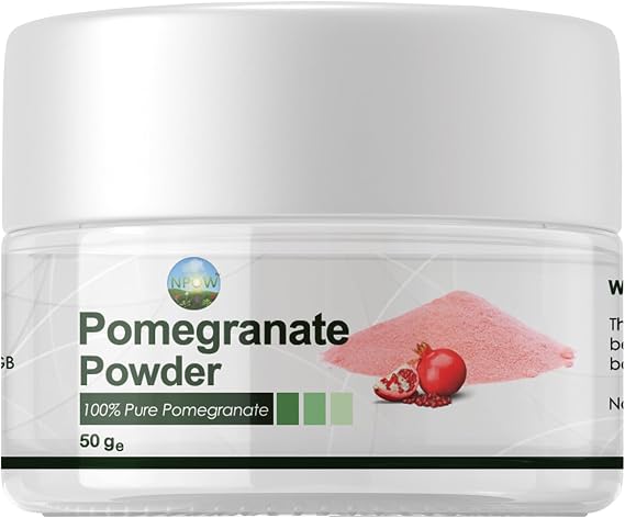 Pure Pomegranate Powders - 100% Pomegranate Juice Powder for Smoothies, Juices, Baking & Food, Natural Fruit Powder Free from Artificial Flavor & Preservatives, Ideal for Nutritious Drinks- 50g