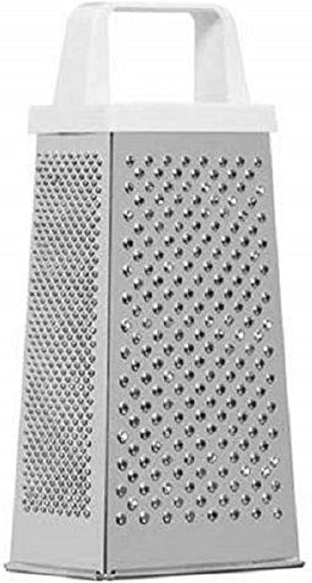KitchenCraft KC926W 4 Sided Cheese Grater, Stainless Steel, 21 cm Tall, Silver
