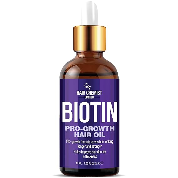 Hair Chemist Pro-Growth Biotin Hair Oil 1.65 oz. - Travel Size Hair Oil for Hair Growth