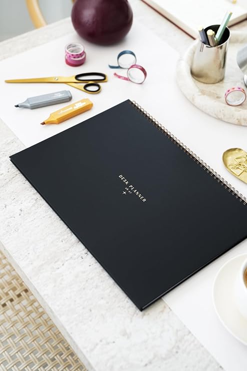 Matt Notebook 2026-2027 16 Aylık Akademik Masaüstü Planlayıcı Takvim 25x35 cm - Siyah
