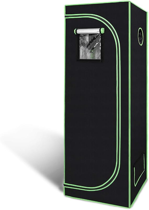 Grow Tent 60 x 60 x 180 cm Grow Tent Grow Cabinet for Homegrow Indoor Growroom Lightproof and Waterproof Plant Tent Grow Tent Black Green