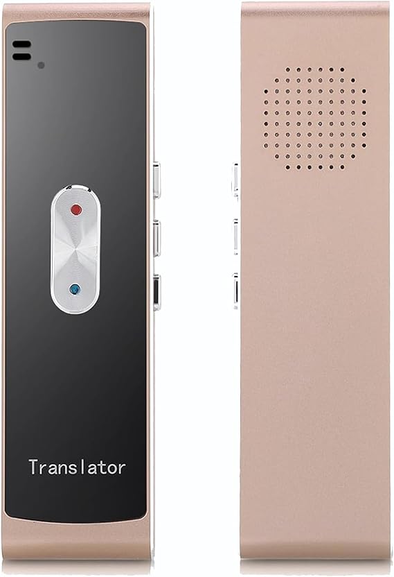Language Translator Device Real Time Two Way Ai Translator in 137 Languages Mini Pocket Smart Translator Instant 2024 Voice Translation for Learning, Travel and Business(Gold)