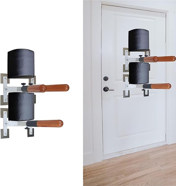 Wall-Mounted Wing Chun Dummy - Portable Wooden Martial Arts Training Equint for Kickboxing, Boxing & Karate, Includes Replaceable Punching Arms & Pads